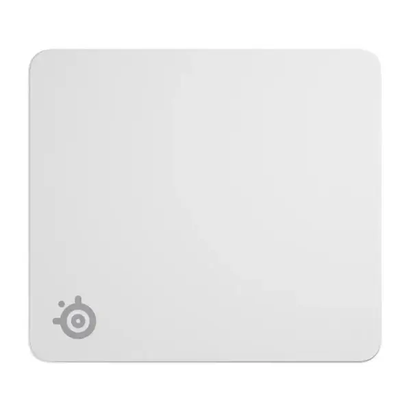 SteelSeries QcK Cloth Gaming Mouse Pad - Exclusive Micro-Woven Surface, Optimized for Gaming Sensors, Maximum Control (Large, White)