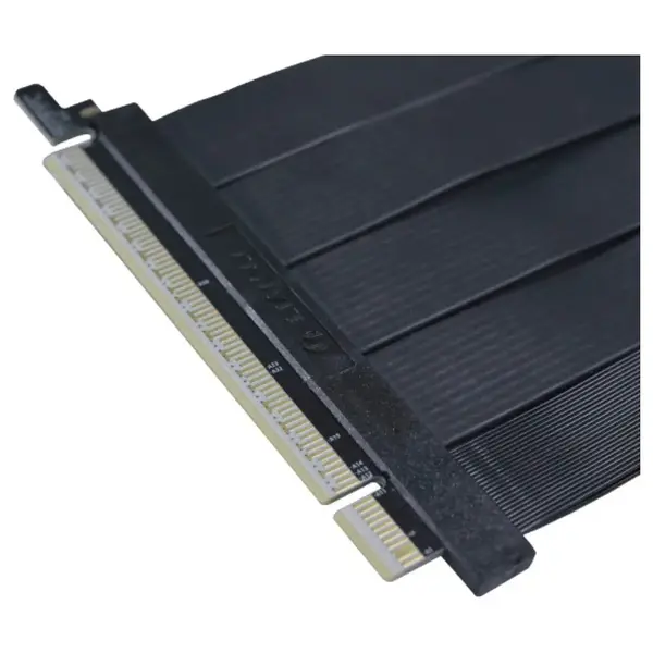 Lian Li PCIE 5.0 Riser Cable Premium PCI-E 16X 5.0 Double Bandwidth Extender Riser Cable Length 200 mm;7.87 Inch. Compatible with PCIe 4.0, Black