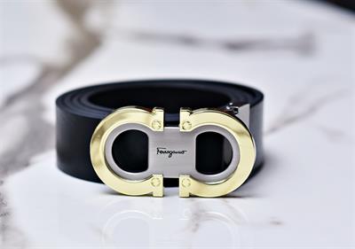 Vogue NYC Belt with Gold and Palladium Platted Buckle