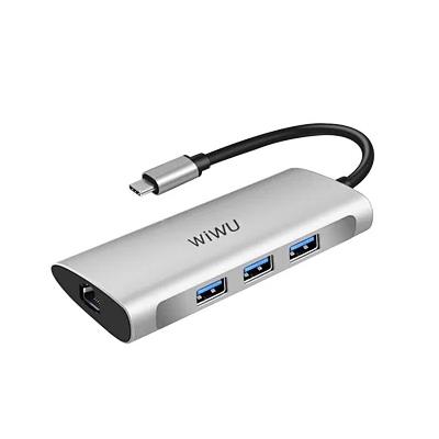 WIWU Alpha 631STR 6 IN 1 USB Type C Hub