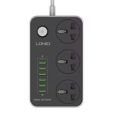 LDNIO SC3604 2500W 3 Outlet Ports + 6 USB Ports Power Strip