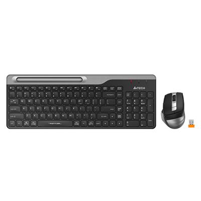 A4Tech FB2535CS Bluetooth Wireless + 2.4G Nano USB Receiver Keyboard and Mouse Combo (Smoky Gray)