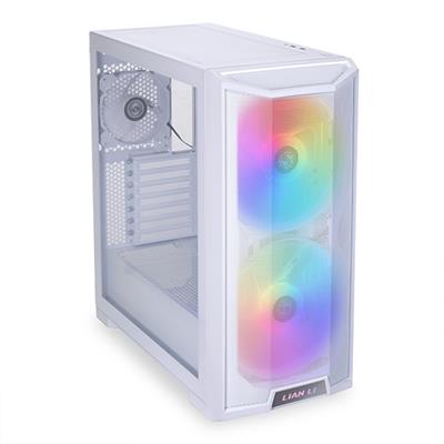 LIAN LI LANCOOL 215 Tempered Glass Mesh Airflow Case (White)