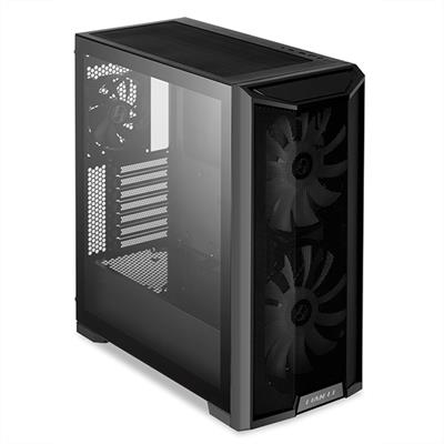 LIAN LI LANCOOL 215 Tempered Glass Mesh Airflow Case (Black)