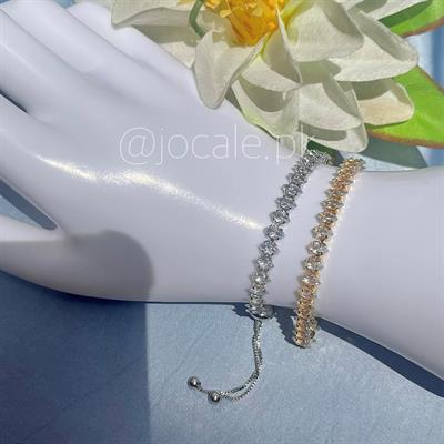 Eye shaped tennis zircon bracelet