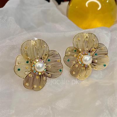 Mesh Flower Earrings