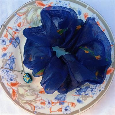 Blue - Organza Luxury Scrunchie