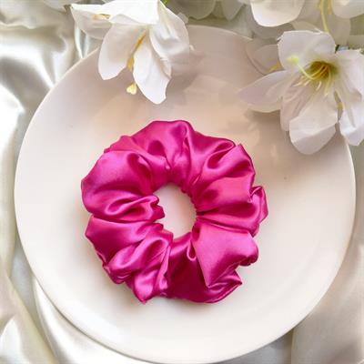 Pink - Silk Scrunchie