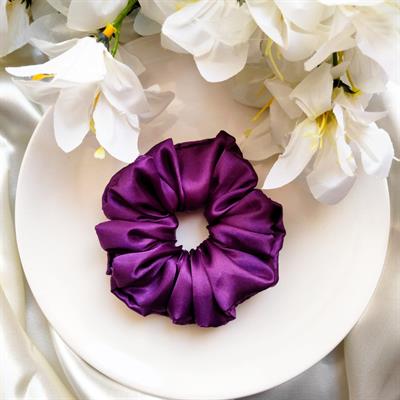 Purple - Silk Scrunchie