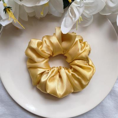 Soft Yellow - Silk Scrunchie