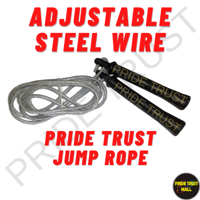 Adjustable Steel Wire Skipping Rope With Plastic Handle