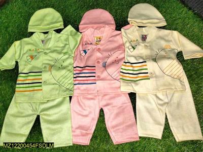 3 Pcs New Born Baby Quality Suits ( Pack of 3)