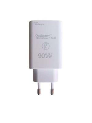 Genuine 90W Fast Charger for Mobile Devices | Qualcomm Quick Charge 5.0 Ampere | Super Fast Mobile Charger (Without Cable)