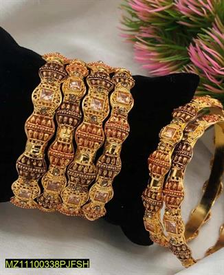 Fancy Gold Polish Bangles 