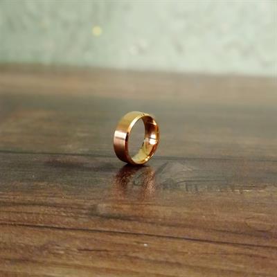 Broad Stainless Steel Ring - Golden