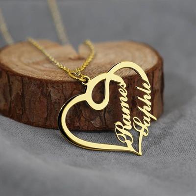 Heart Shaped Name Necklace