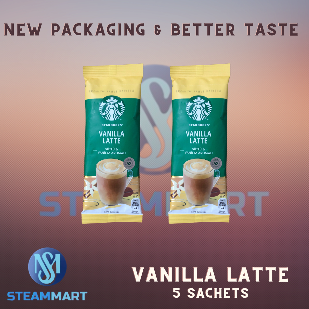 Starbucks Instant Coffee Vanilla Latte 5 Sachets 110g Imported in