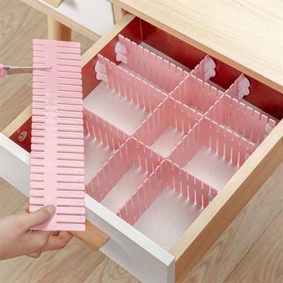 Adjustable Plastic Drawer Divider Storage Shelves DIY Household Free Combination Partition Board Space-saving Division Tools..