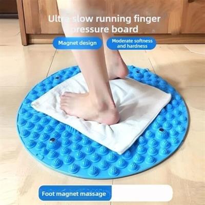 Foot Massage Mat,Foot Reflexology Pad,Relaxation Massage Mat Feet Massage Pad,Anti Fatigue Walk Stone Acupoint Mat Particle Portable Massage Tool for Walking(Blue,21.6in)