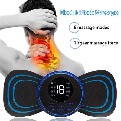 Portable Mini Electric Neck Massager EMS Massage Patch for Muscle Pain Relief