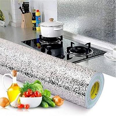 Aluminum Self Adhesive - Oil Proof Sheet (2ftx6ft)-_ Best For Kitchen Near Stove, Hest Resistant 