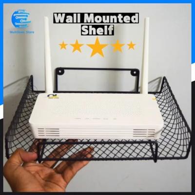 Wall Mounted Wifi Router Shelf Bracket | Black Wall Mount Floating Shelves | Projector Shelf | Book Shelf