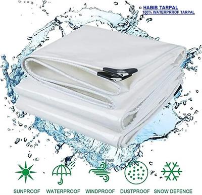 Plastic Tarpal Size 12 ft x 12 ft) 100% waterproof.USED FOR SUNSHADE AND OTHER OUTDOOR ACTIVITIES.