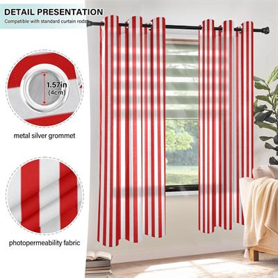 Red and White Stripe Curtain canvas Fabrics,100% waterproof,Heat resistance, uv-stabilised.Used for sunshade & privacy fence.
