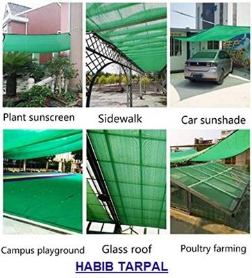 Green Net Shade For Lawns, gardens,High Quality, Sun Shade 90%, ( green house ) & construction site In All Custom Sizes with hooks on every 3 feet distance on sides and double stitched edge to edge borders wih cotton nawar.