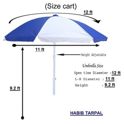 Imported Korean 12 feet diameter Rainbow Umbrella / With Uv Protection. Waterproof,Good quality,Imported Umbrella.