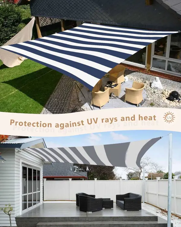 Imported, Blue/White Premium,Highy Quality PVC Tarpal,100% Waterproof, Heat-Resistant, Tear-Resistance, UV-Stabilised, Heavy-Duty, Durable, Used for Sunshade & Other outdoor activities.
