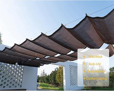Sliding Black Color Sunshade Net,Anti-UV,Shading rate 85%,Heat-resistance.
