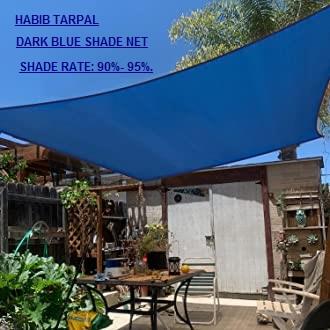 Dark Blue Sun Shade Net, High Quality ,SIZE (13 ft X15 ft),Shading Rate 90%-95%,Used for Garden, Balconies,Playgrounds, Swimming pool.The Dark Blue Shade Net reduces temperatures by up to 8 degrees.