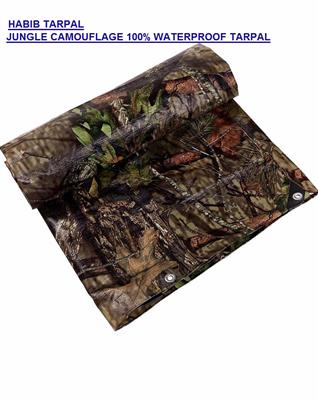 JUNGLE CAMOUFLAGE 100% WATERPROOF TARPAL.USED FOR SUNSHADE AND OTHER OUTDOOR ACTIVITIES