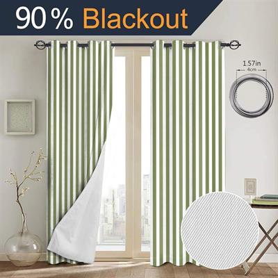 Green and White Stripe Curtain canvas Fabrics,100% waterproof,Heat resistance, uv-stabilised.Used for sunshade & privacy fence.