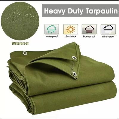 Heavy Duty Canvas Tarp Waterproof size (10ft X 10ft) USED FOR SUNSHADE AND OTHER OUTDOOR ACTIVITIES