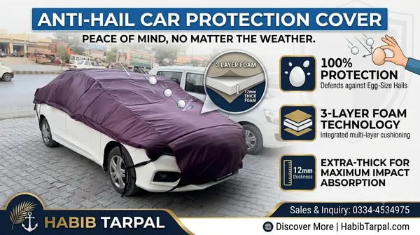 Anti Hail Multilayer Thickened  Car Cover with 12mm Thick High Density EVA Cushioning Foam Pad