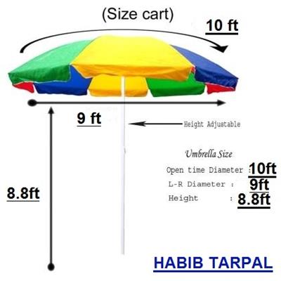 Imported Korean,10 feet diameter Rainbow Umbrella / With Uv Protection. Waterproof,Good quality,Imported Umbrella.