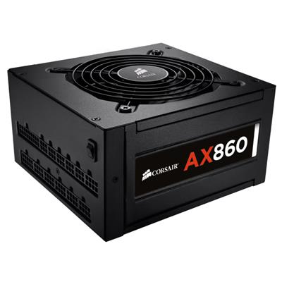 Corsair AX860 ATX Power Supply — 860 Watt 80 PLUS® PLATINUM Certified Fully-Modular PSU