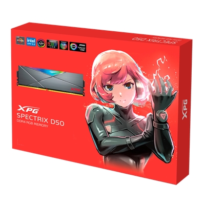 XPG 16GB 3200MHz D50 SPECTRIX Desktop RAM (Dual Pack - 2 x 8GB) RGB