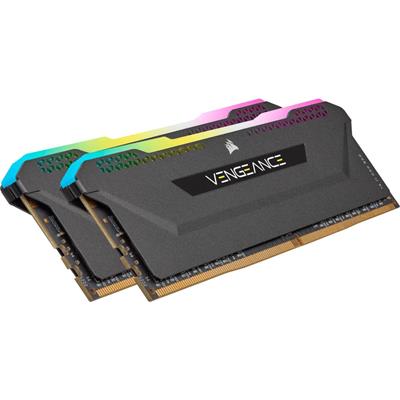 Corsair VENGEANCE RGB PRO SL 16GB (2x8GB) DDR4 DRAM 3200MHz C16 Memory Kit — Black