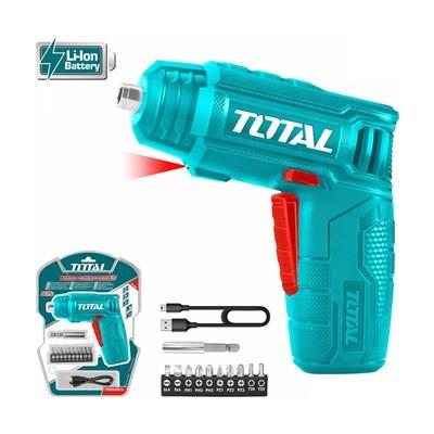 Total TSDLI0402 Cordless Handy Screwdriver with Built-in Battery - 4N.m