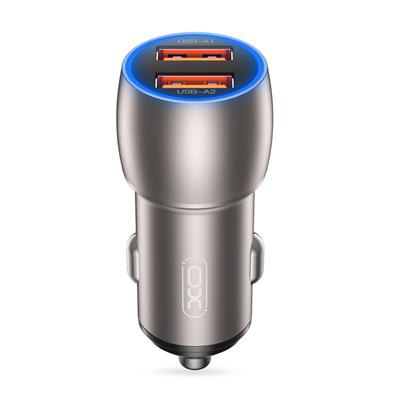 XO CC52 Metal Smart Dual USB QC3.0 36W Car Charger