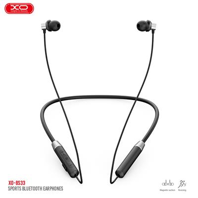 XO BS33 Sport Neckband Bluetooth Earphone Wireless Bluetooth 5.3 Headphones Long Standby Headset Waterproof Sport Earphones Stereo HiFi Noise Reduction In Ear Earbuds with Microphone