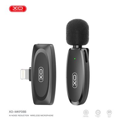 XO MKF08B Lightening Wireless Collar Mic For Iphone Wireless Microphone With AI Noise Cancellation Reduction With 1 Year Warranty