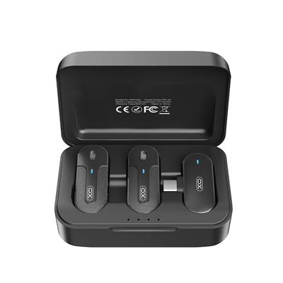 XO MKF09A Type C 2 x Wireless Collar Mic For Android Wireless Microphone With AI Noise Cancellation Reduction With 1 Year Warranty