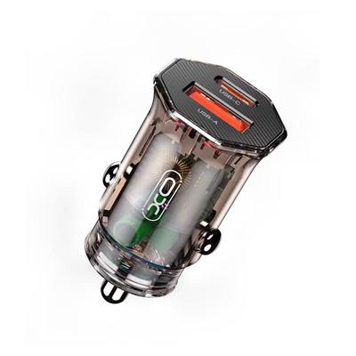 XO CC50 Transparent Design PD30W+QC24W Fast Car Charger