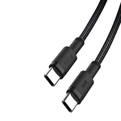 XO NB-Q199 USB TYPE C to USB TYPE C Cable 100W Fast Charge Type C Power Delivery Nylon Braided Charging Cord