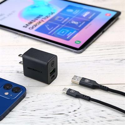 Micropack 20W Phone Charger Fast Charging Block Dual Port PD MWC-220PD 