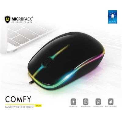 Micropack MP-216 USB Mouse Comfy Rainbow Optical Mouse